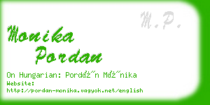 monika pordan business card